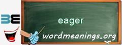 WordMeaning blackboard for eager